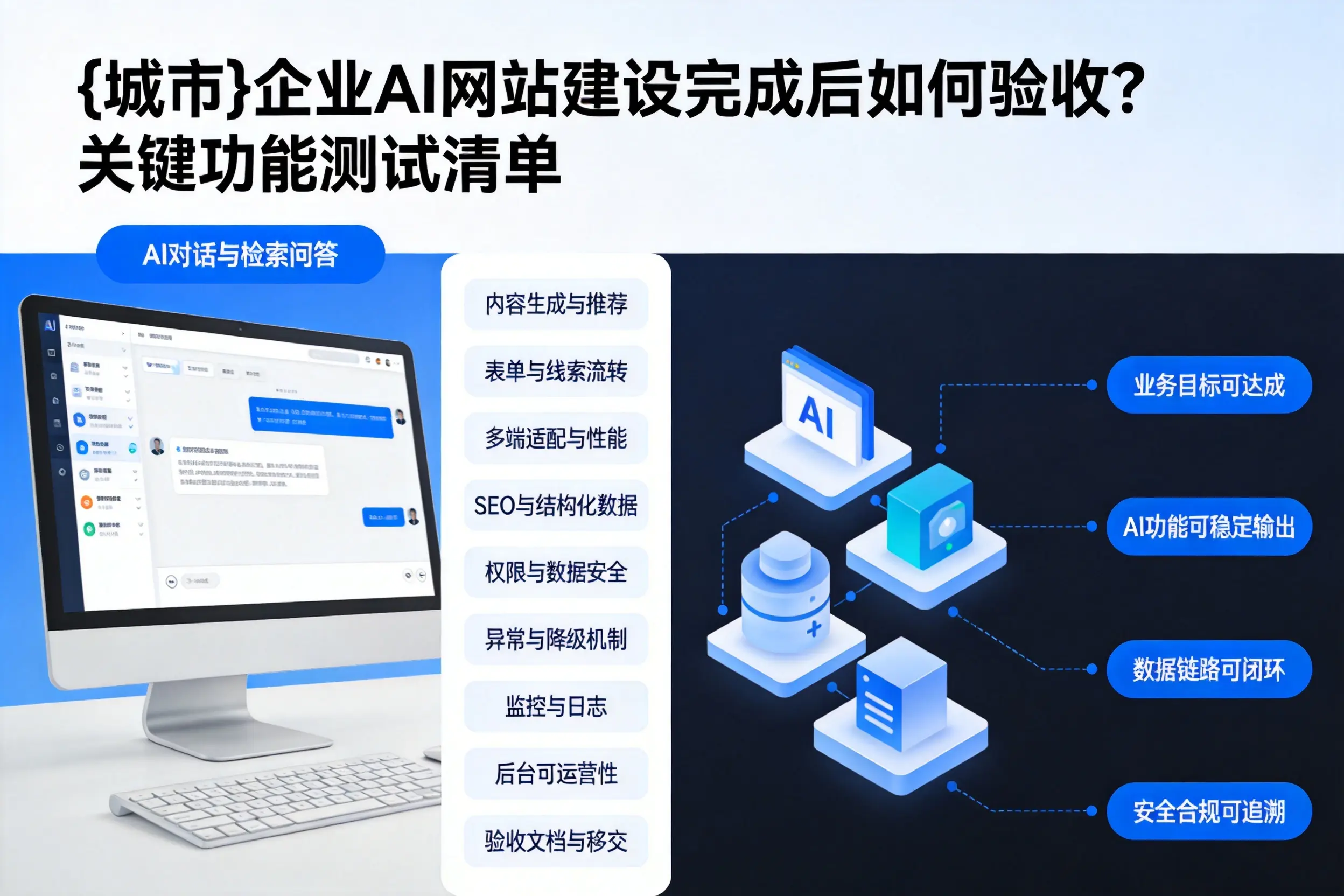 营口企业AI网站建设完成后如何验收?关键功能测试清单