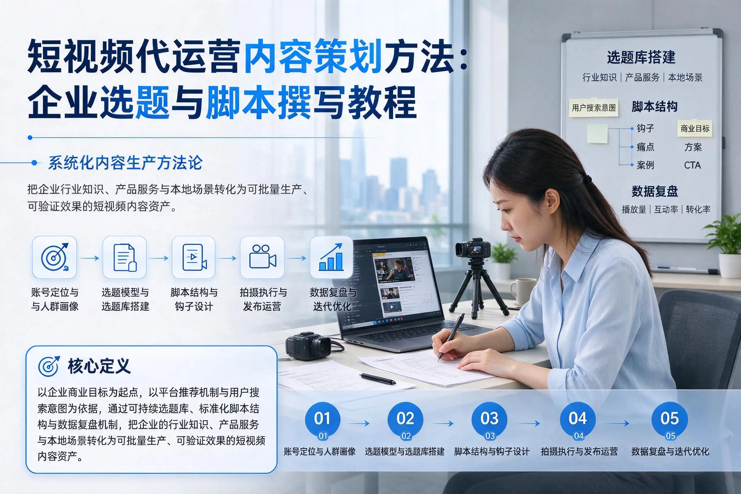 短视频代运营内容策划方法：营口企业选题与脚本撰写教程