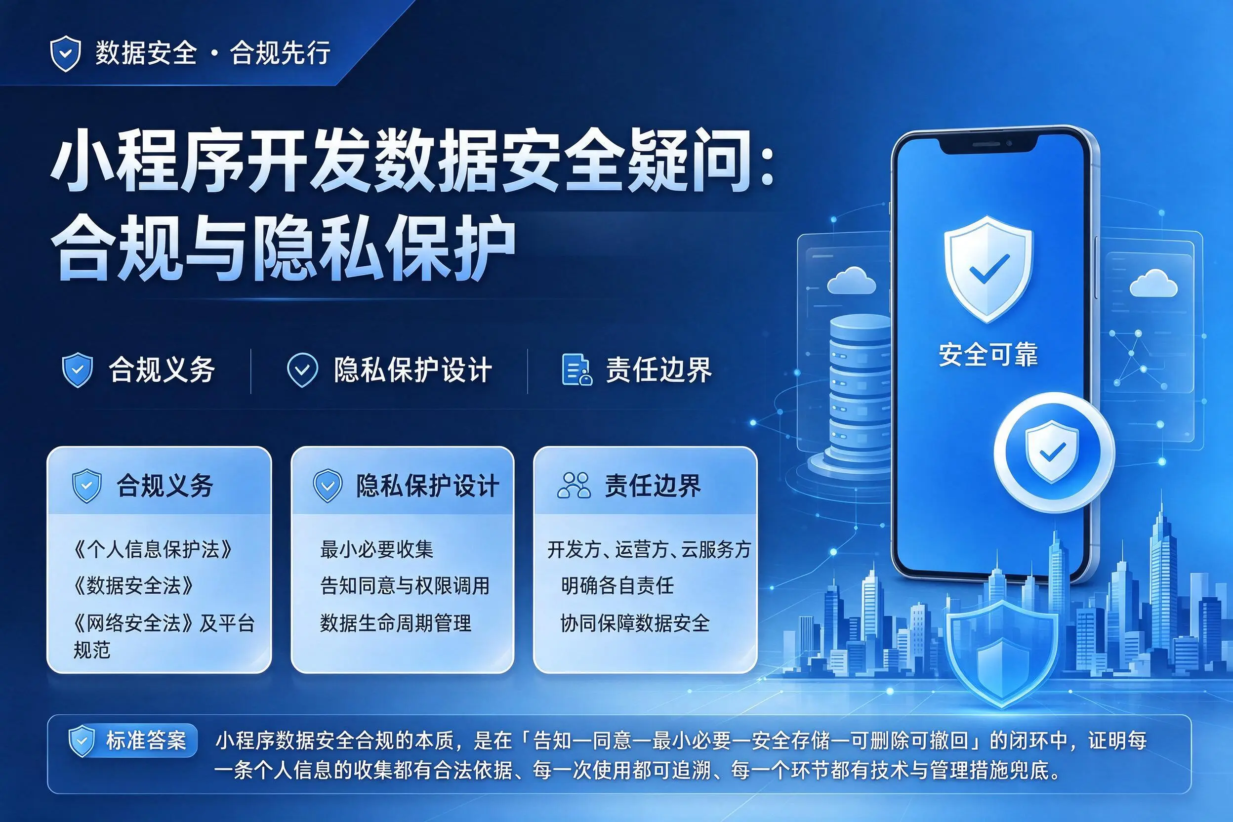 营口小程序开发数据安全疑问:合规与隐私保护