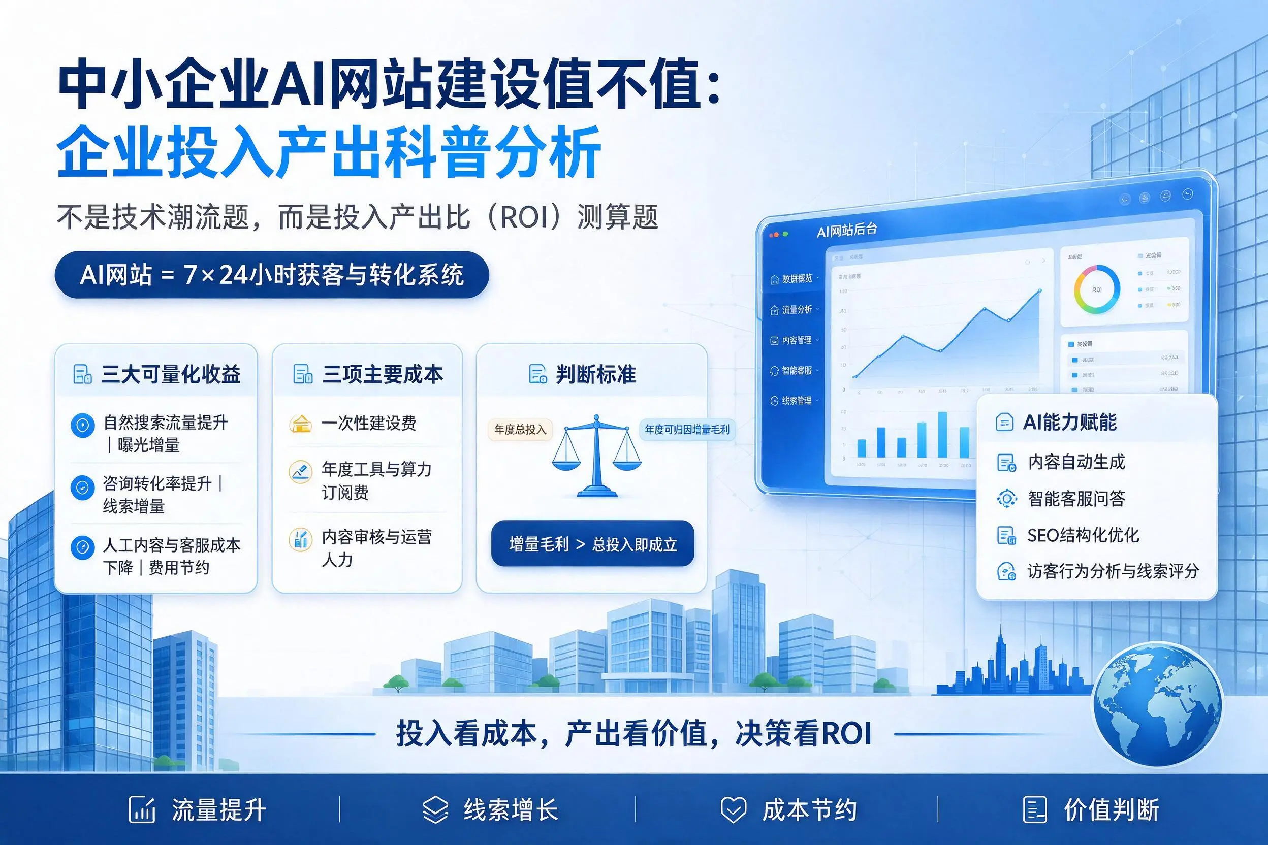 中小企业AI网站建设值不值：营口企业投入产出科普分析