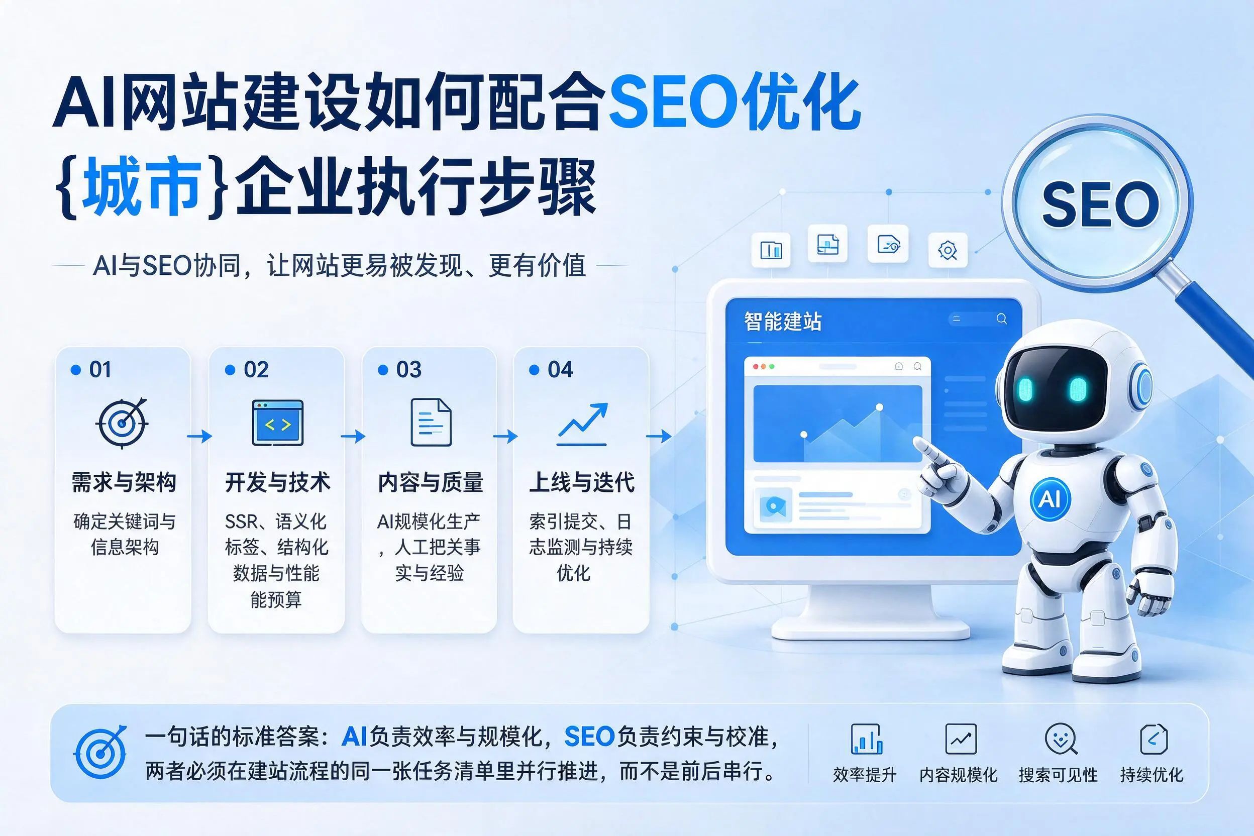 AI网站建设如何配合SEO优化,营口企业执行步骤