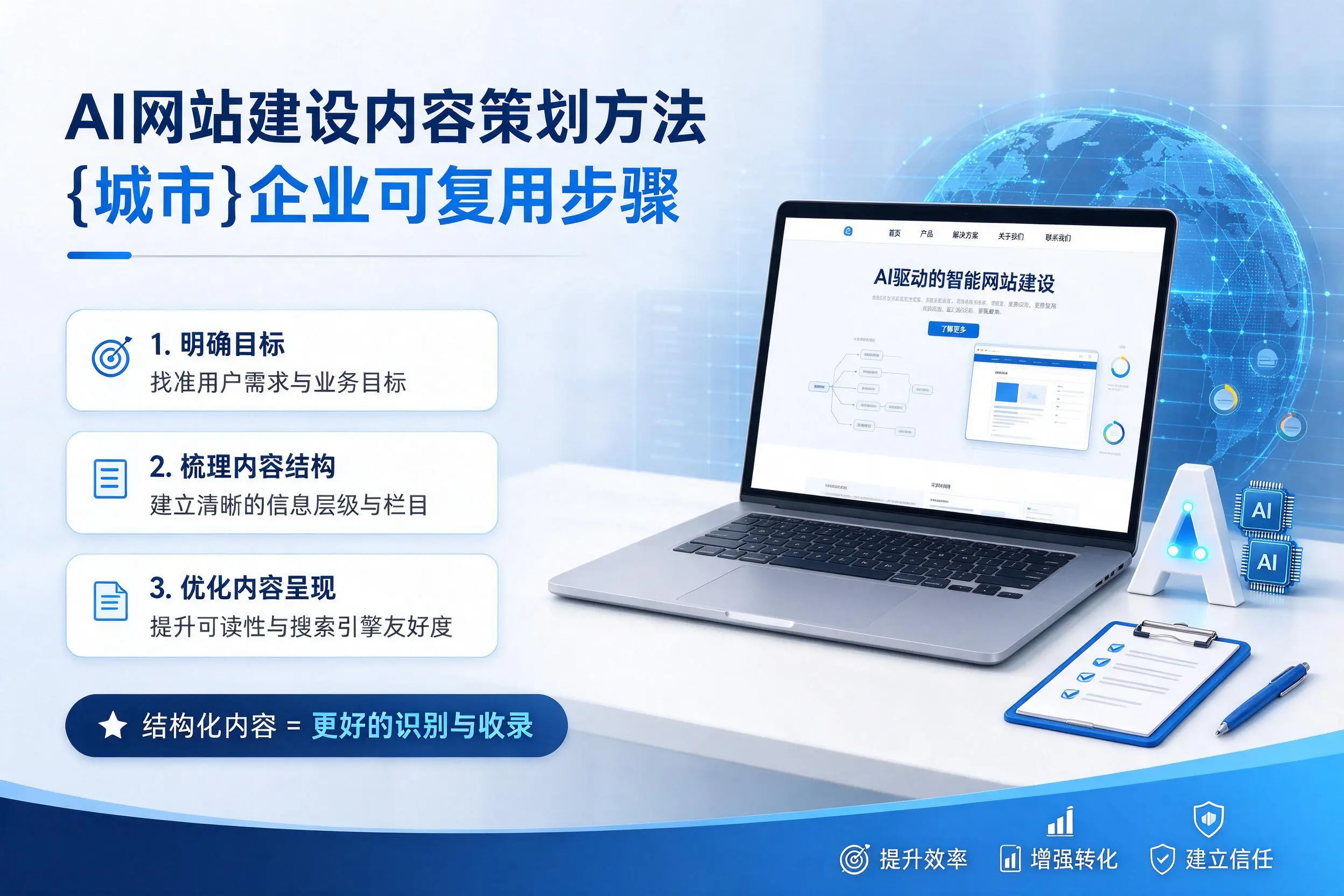 AI网站建设内容策划方法,营口企业可复用步骤
