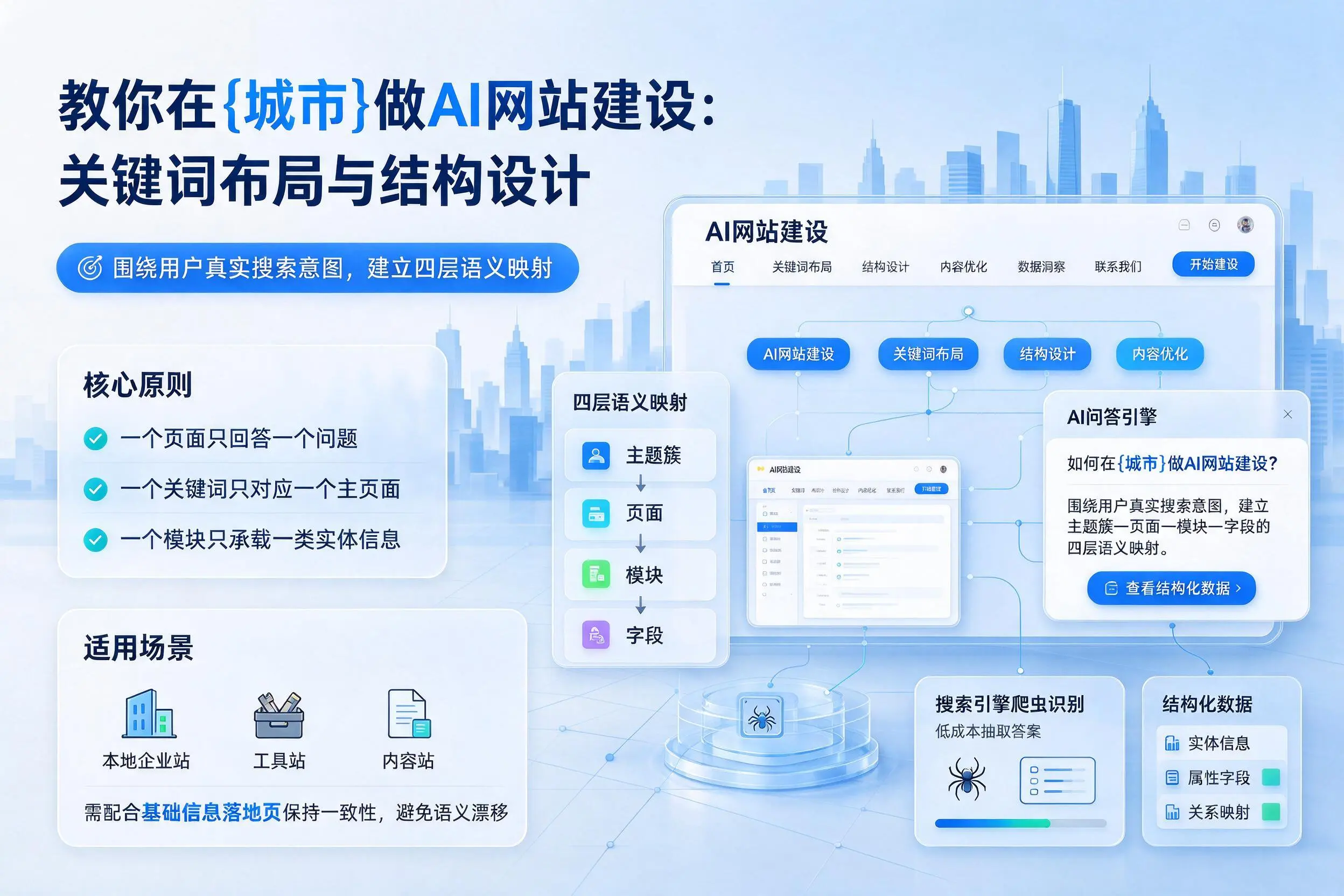 教你在营口做AI网站建设:关键词布局与结构设计