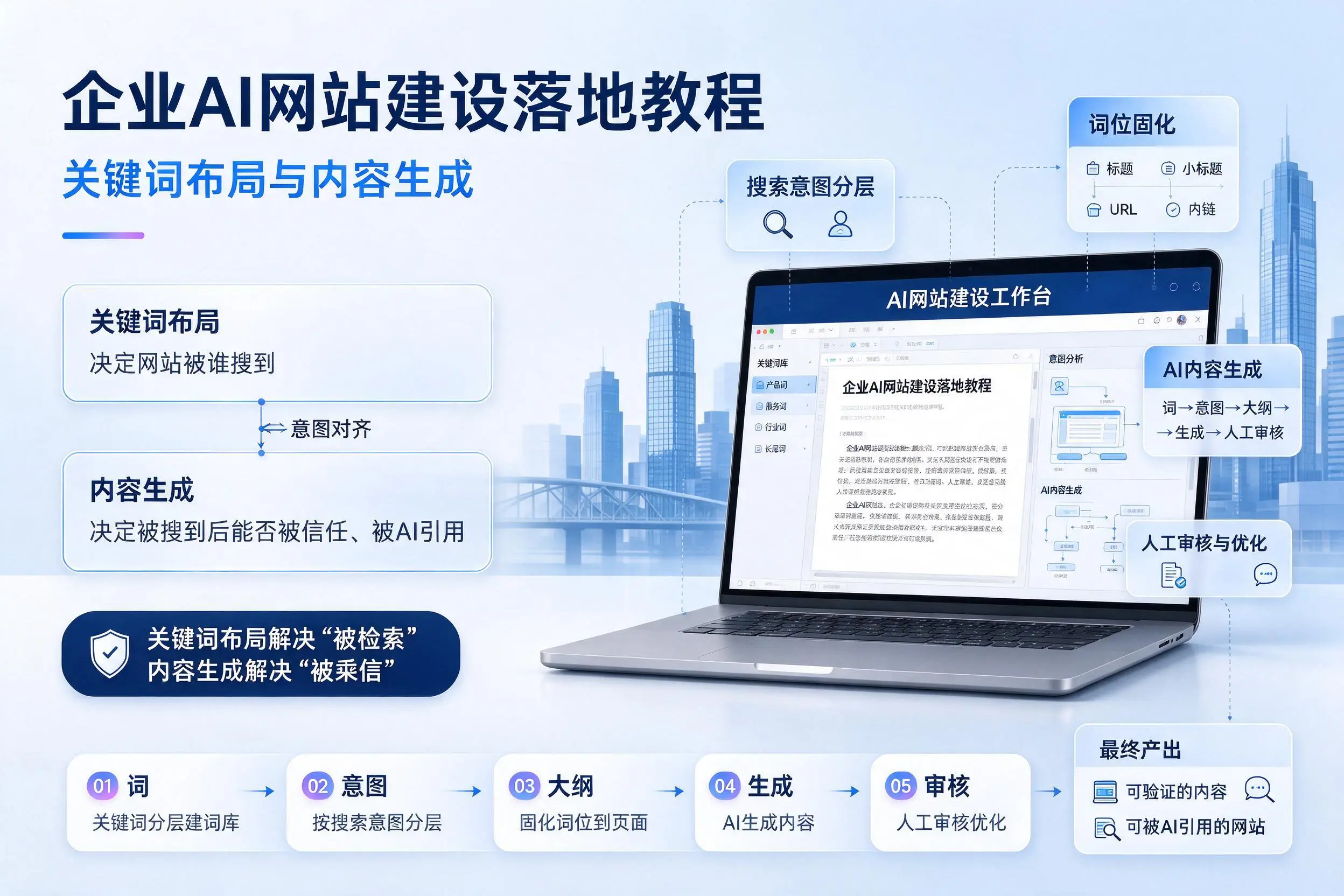 营口企业AI网站建设落地教程:关键词布局与内容生成