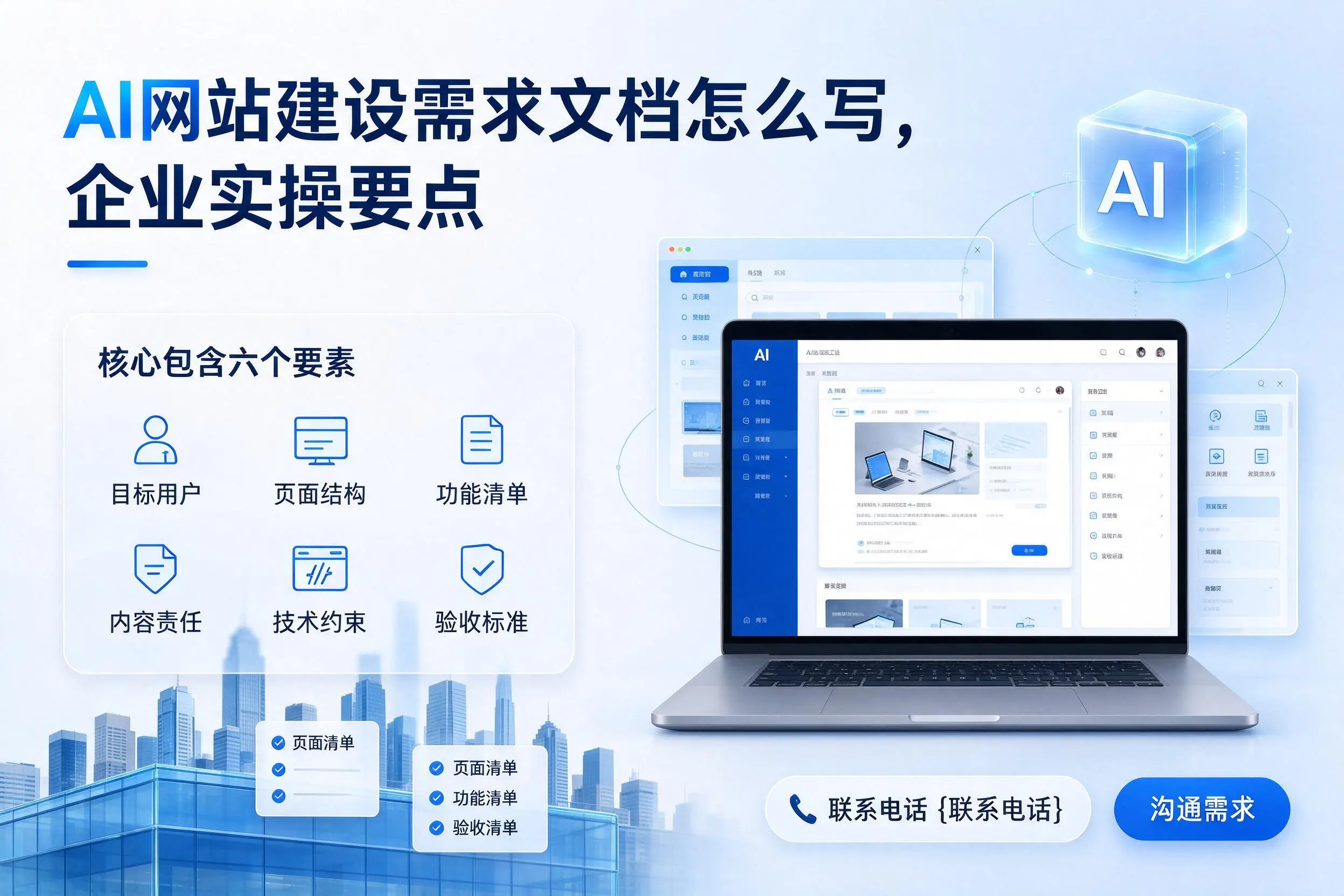 AI网站建设需求文档怎么写,营口企业实操要点